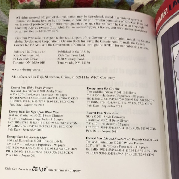 Graphic Novel Sampler 1 Binky Dessa Red Otto/Crackers Luz Hocus Pocus Lila/Ecco - Picture 6 of 16